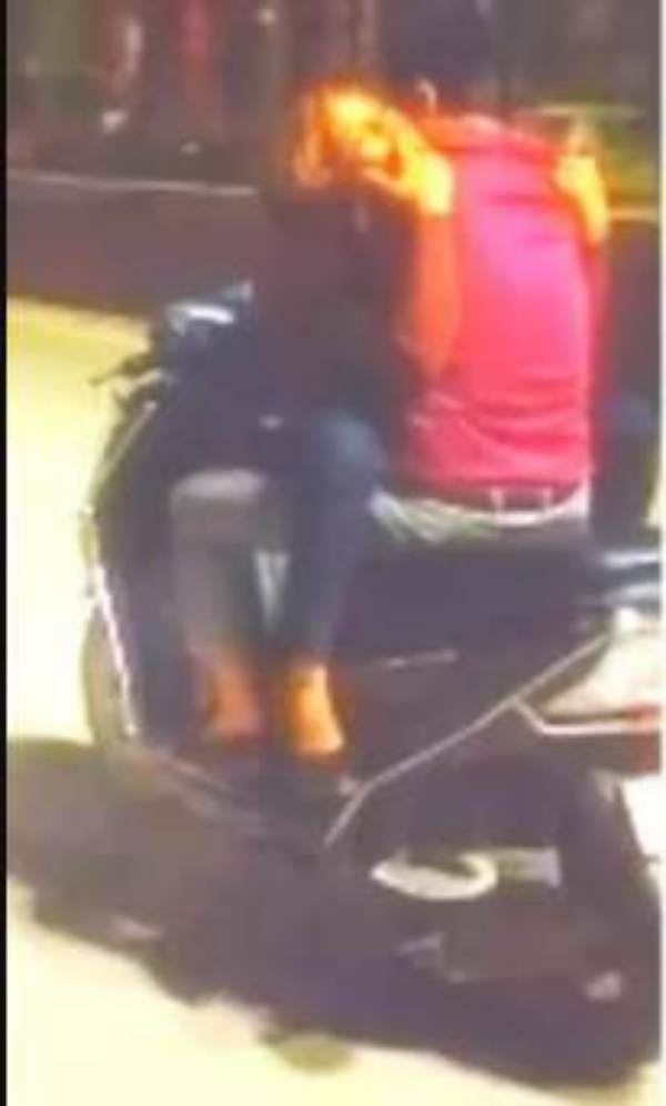 Youth man romantic ride with girl friend in a scooty caught by police in chattisgarh 