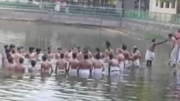 தண்ணீரில் மூழ்கினார் 