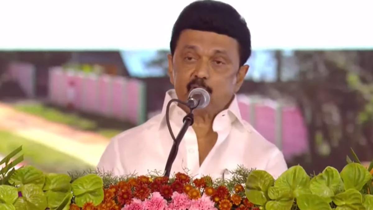 CM MK Stalin recitated Dravidian model, Anna, Kalaignar infront of Modi and Governor Ravi 