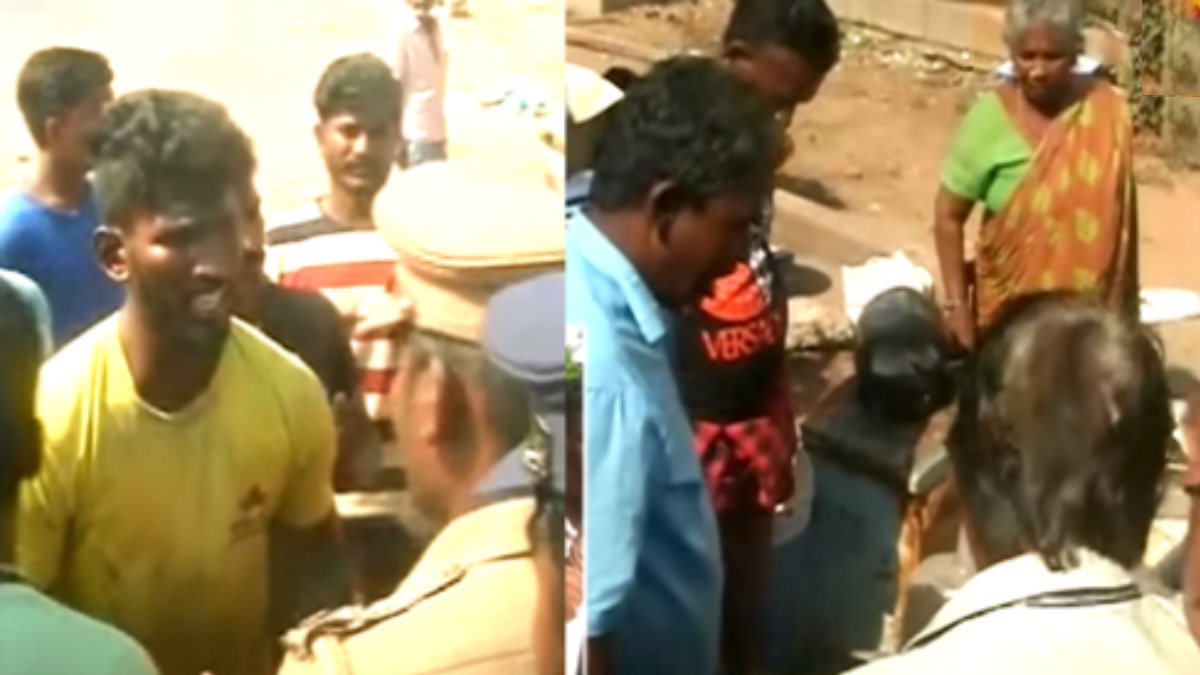 Chennai Marina Beach Tenson: Fishermen protest to remove encroachment 