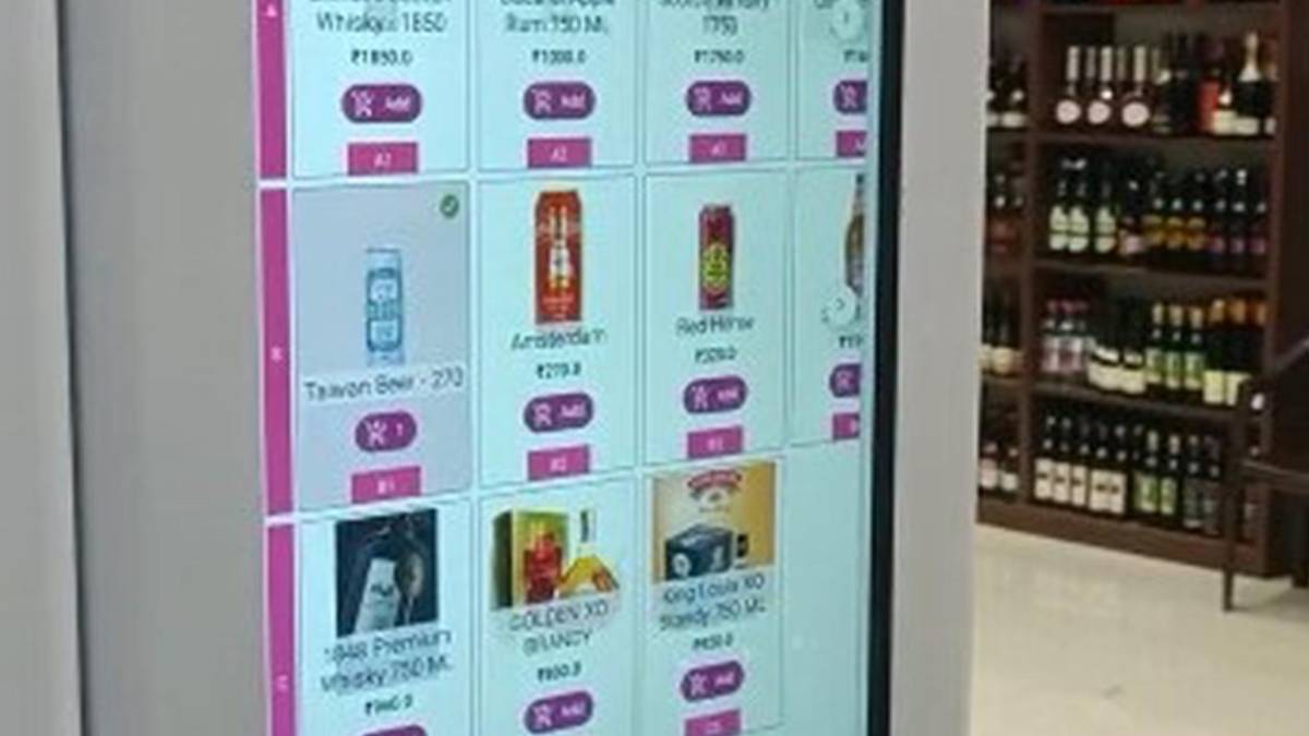 How does the tasmac vending machine in Chennai work in 4 of the malls? 