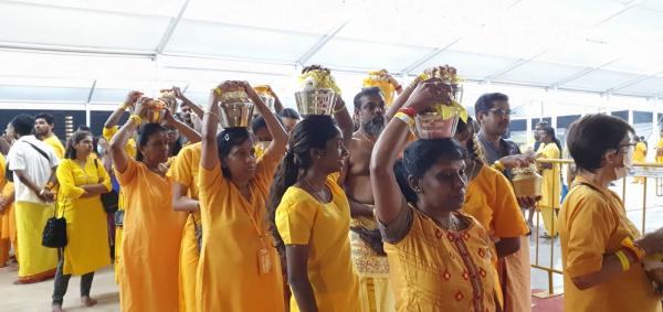 Panguni Uttaram at Murugan Temple, Andaman, Singapore Devotees Chanting Arokhara slogan. Panguni Uttaram at Murugan Temple, Andaman, Singapore Devotees Chanting Arokhara slogan.