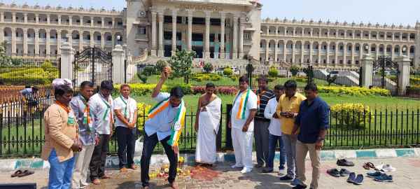 As DK Shivakumar promised Congress members cleaned the Karnataka Vidhan Soudha with Cow Urine As DK Shivakumar promised Congress members cleaned the Karnataka Vidhan Soudha with Cow Urine