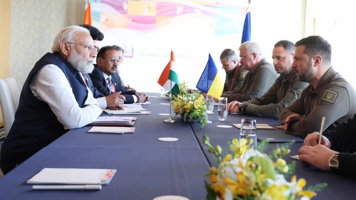 Prime Minister Modi meeting with Ukraine President Volodymyr Zelenskyy 