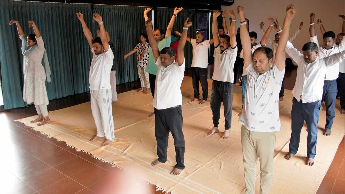 Coimbatore young businessmen who learned yoga at Isha
