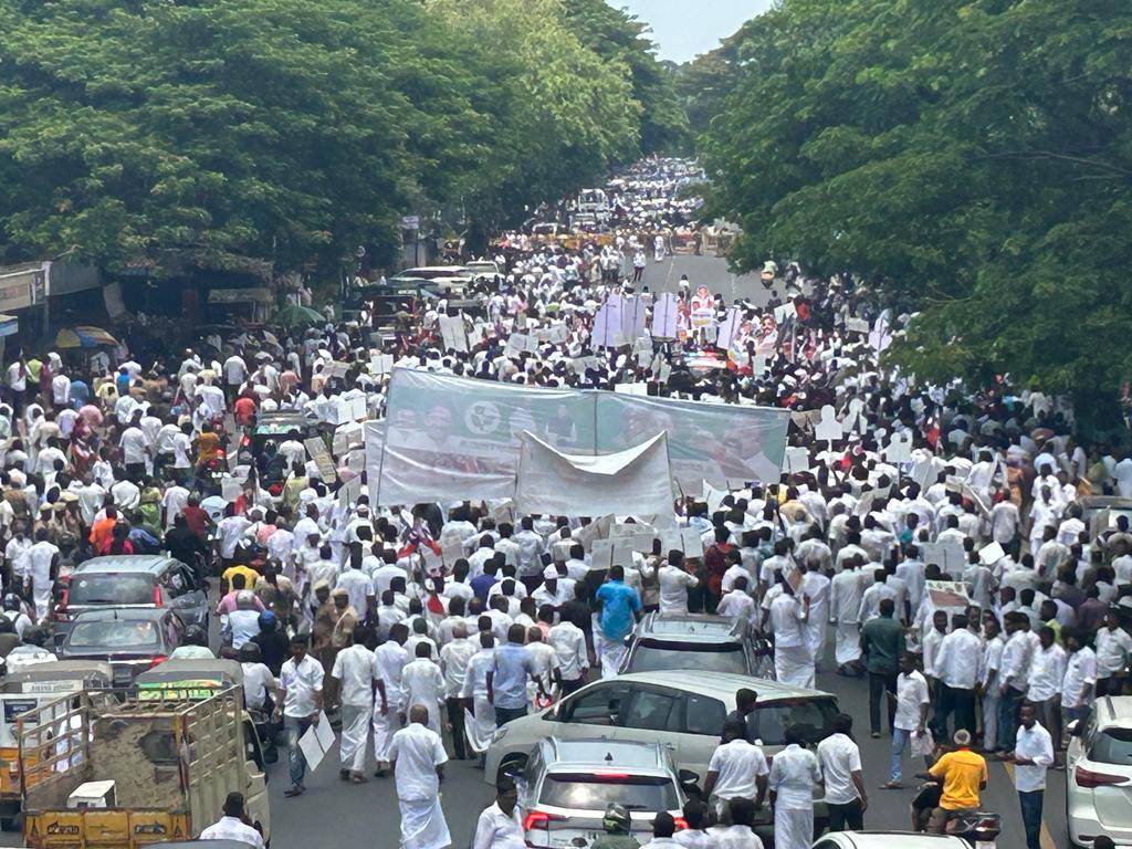 AIADMK hold Mega rally to Raj Bhavan against DMK Govt in hooch deaths row 
