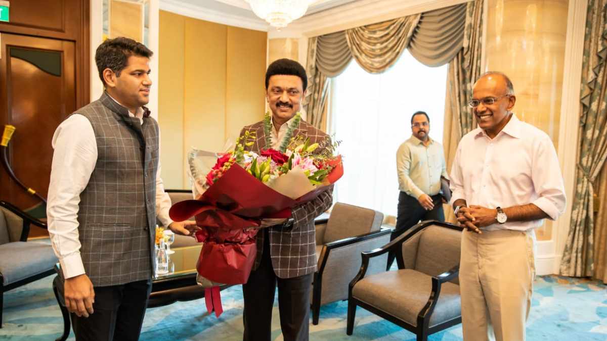 Why did Tamil Nadu CM Stalin meet Minister Shanmugan at Singapore today? Why did Tamil Nadu CM Stalin meet Minister Shanmugan at Singapore today?