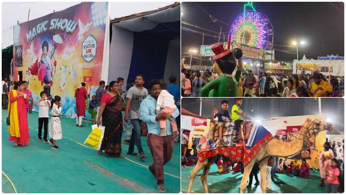 Kodai Kondattam amusement park is installed in Chennai Maduravoyal bypass 