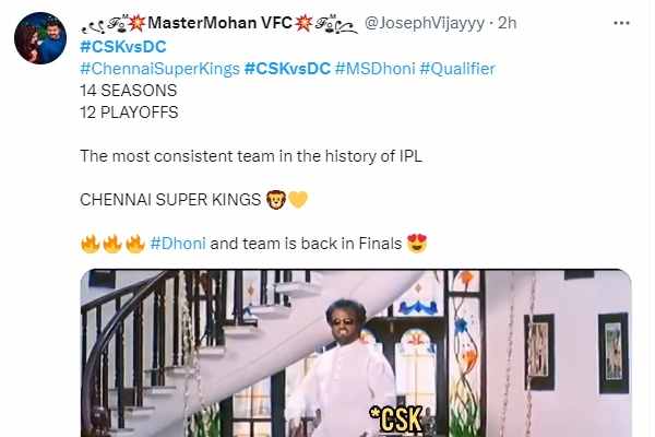 Various ipl memes released after the Chennai Super Kings team won and went to the play-off round 