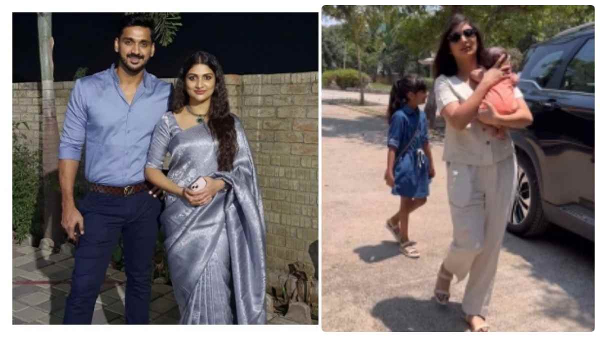 Actress Divya Sridhar is attending Sun Family Awards 2023 with her baby 