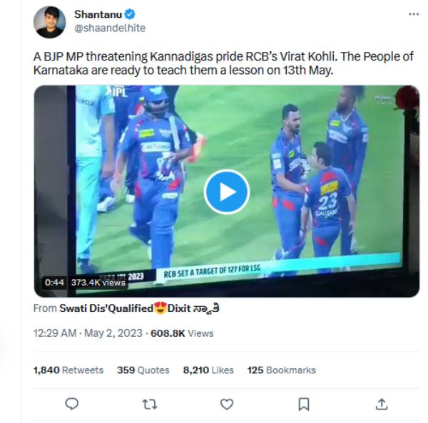 Did BJP MP Gautam Gambhir insult RCB and Karnataka while fighting with Kohli? 