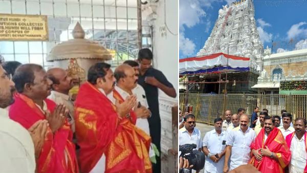 Edappadi Palanisamy today visits Tirupati Ezhummalayan Ashtadala Pada Padmaradhana seva 
