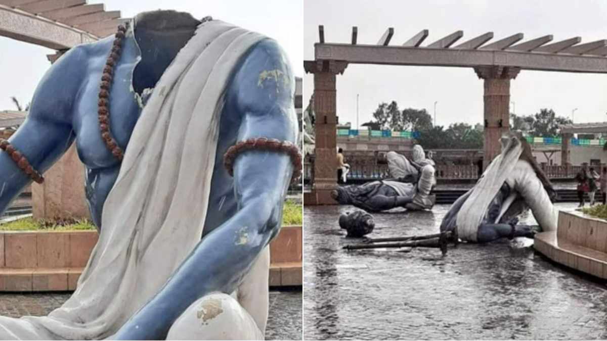 Strong wind damages 6 Saptarishi idols at Ujjain’s Mahakal Lok corridor Strong wind damages 6 Saptarishi idols at Ujjain’s Mahakal Lok corridor