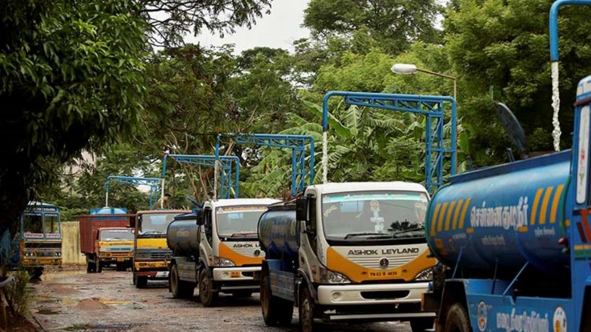 Chennai Metro drinking water distribution lorries on strike 