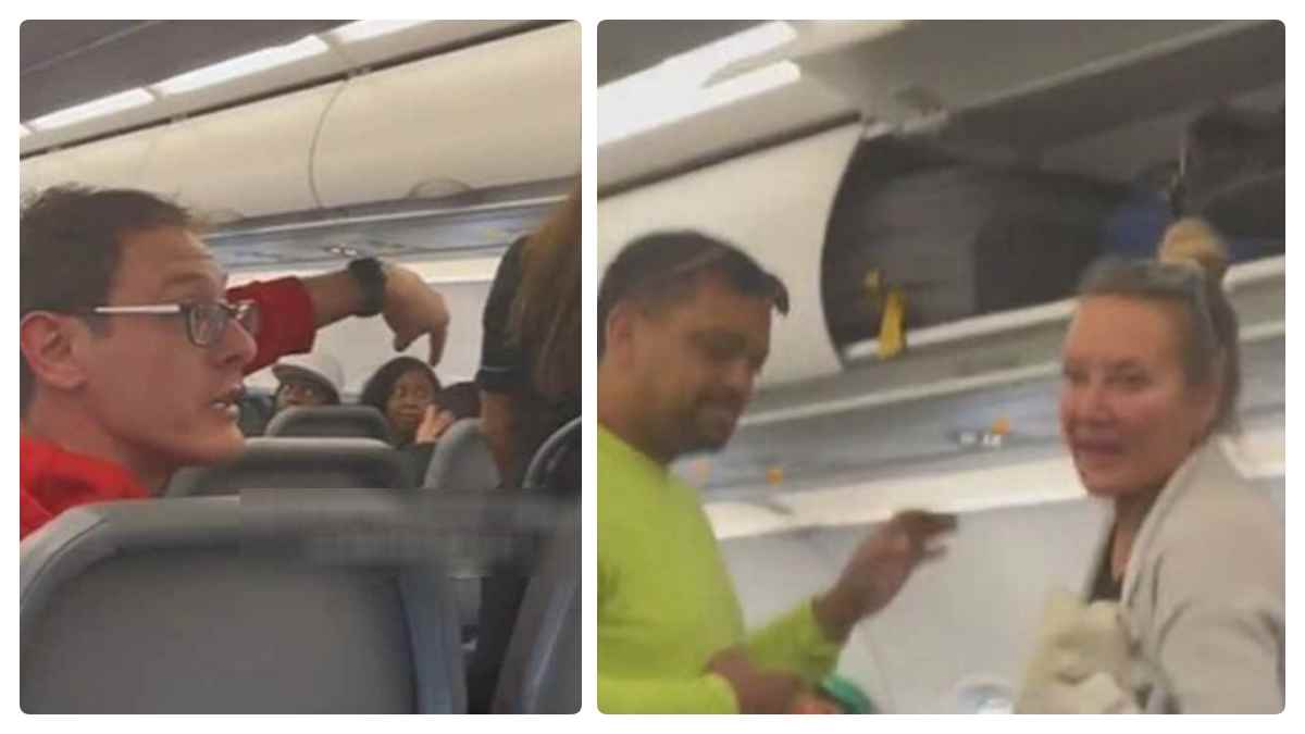 In US Flight Passengers hold vote to expel the female passenger who was Unruly behave In US Flight Passengers hold vote to expel the female passenger who was Unruly behave