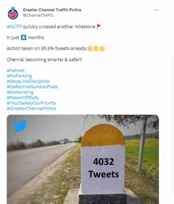 Chennai police super action: 10,000 rupees fine for a vehicle spewing smoke on Koyambedu flyover 