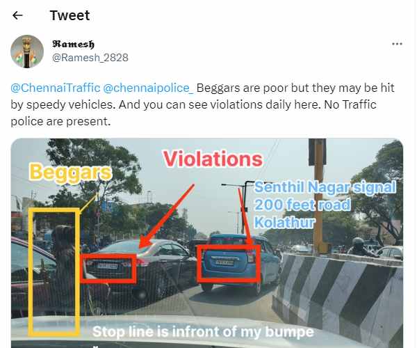 Do you know how many complaints Chennai Traffic Police receives on Twitter every day?
