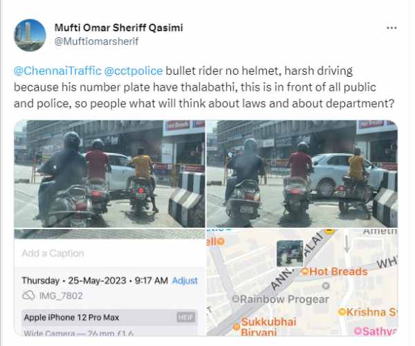 Do you know how many complaints Chennai Traffic Police receives on Twitter every day?