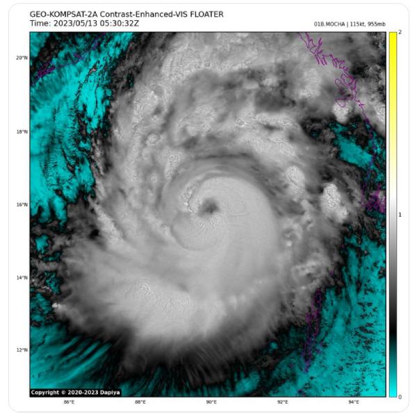 Leave Karnataka election Result storm, Did you notice the Mocha Cyclonic Storm in Bay of Bengal? 