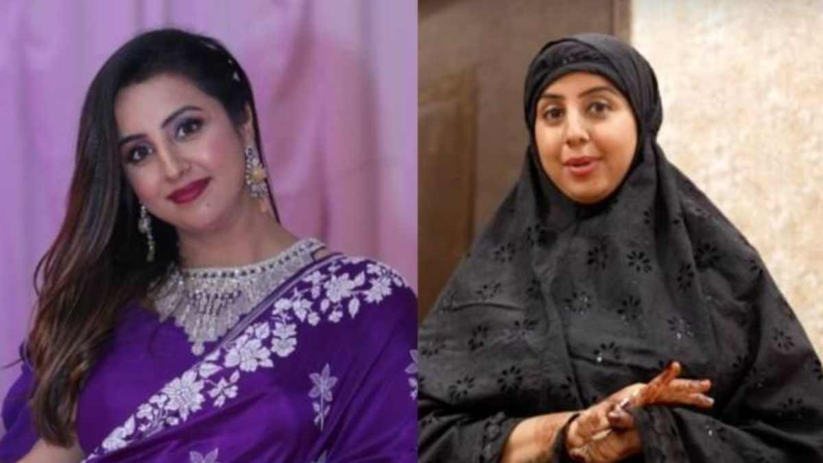 Actress Sanjana Galrani perfomed umrah wearing hijab has been trolled with Kerala story Actress Sanjana Galrani perfomed umrah wearing hijab has been trolled with Kerala story