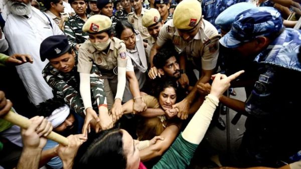 Delhi police have filed FIR against protest organisers and others in connection with the scuffle broke out at Jantar Mantar 