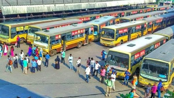 What is the reason for Chennai sudden bus protest