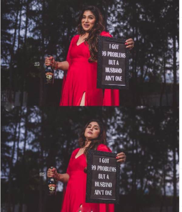 Serial actress Shalini divorce photoshoot trending on the internet