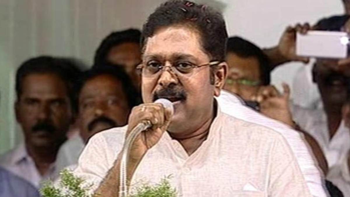 ttv dinakaran condemns durai murugan speech about government schemes 
