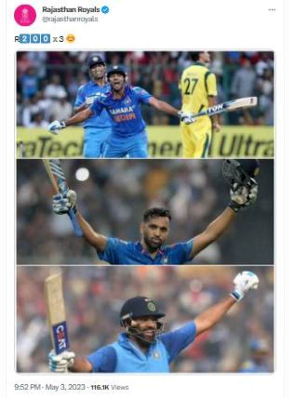 Mumbai Indianss strong reply To PBKS insulting tweet for Rohit Sharma, CSK And RR supports makes delete their dig 