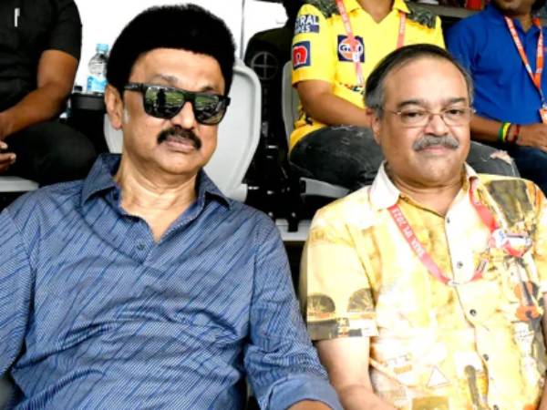 Who is the man who watched the CSK match with CM Stalin in Chennai Chepauk? 