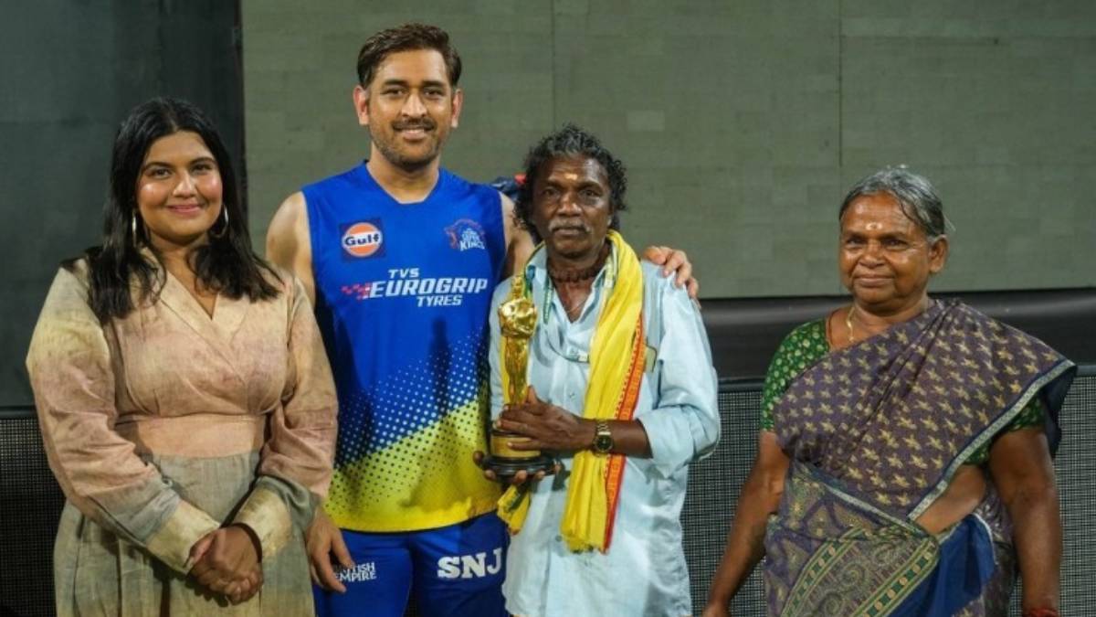  CSK Captain MS Dhoni Meets Bomman-Belli couple who acted Oscar winning the Elephant Whisperers 