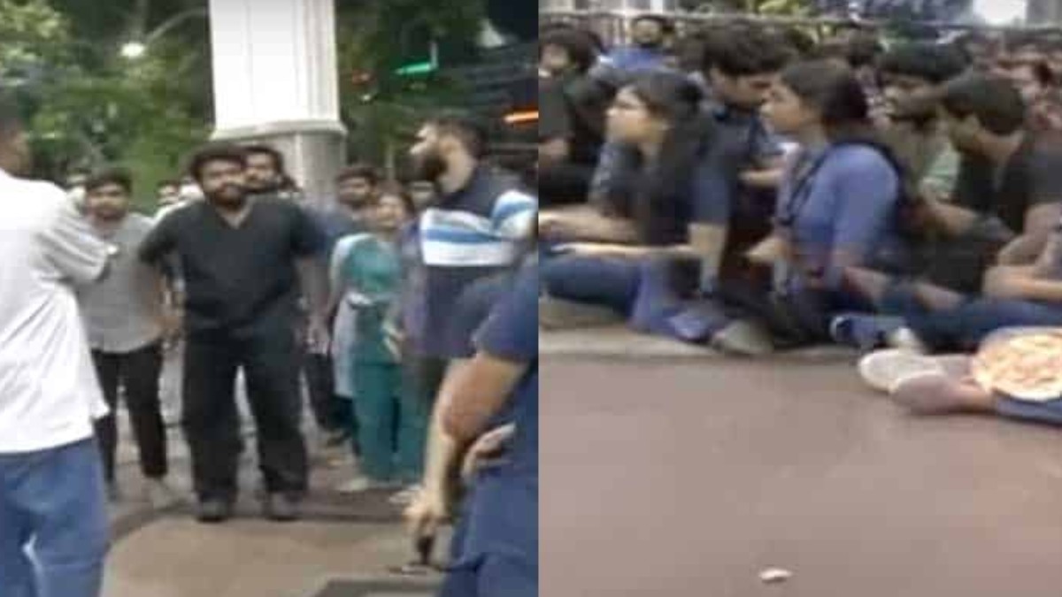 Doctors protest at Rajiv Gandhi Govt Hospital in Chennai after a patient stabbed a trainee doctor Doctors protest at Rajiv Gandhi Govt Hospital in Chennai after a patient stabbed a trainee doctor