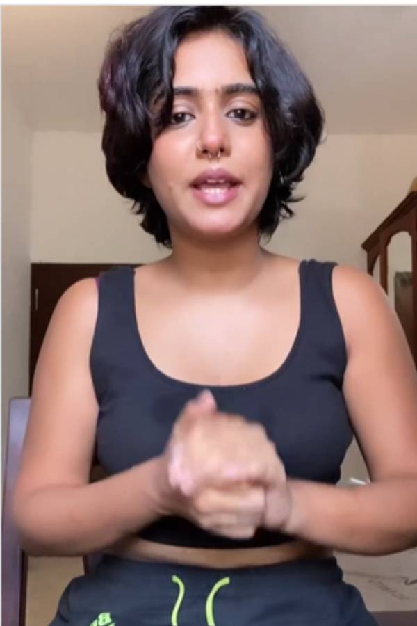 A beard man did obscene signals on Actress Nandita Shankara 