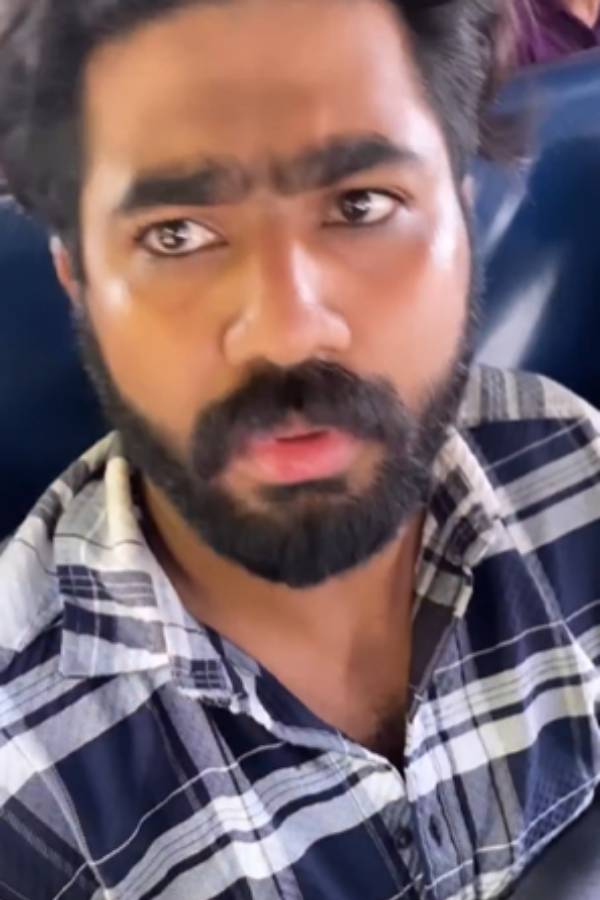 A beard man did obscene signals on Actress Nandita Shankara 