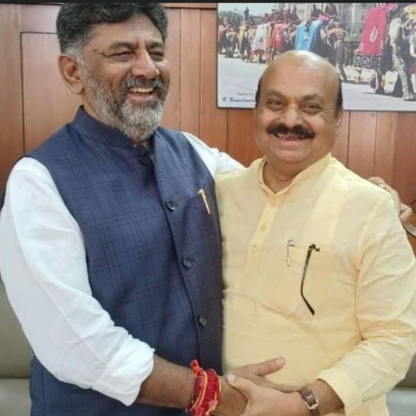 DK Shivakumar meets Basavaraj Bommai and former minister Ashok after election end 