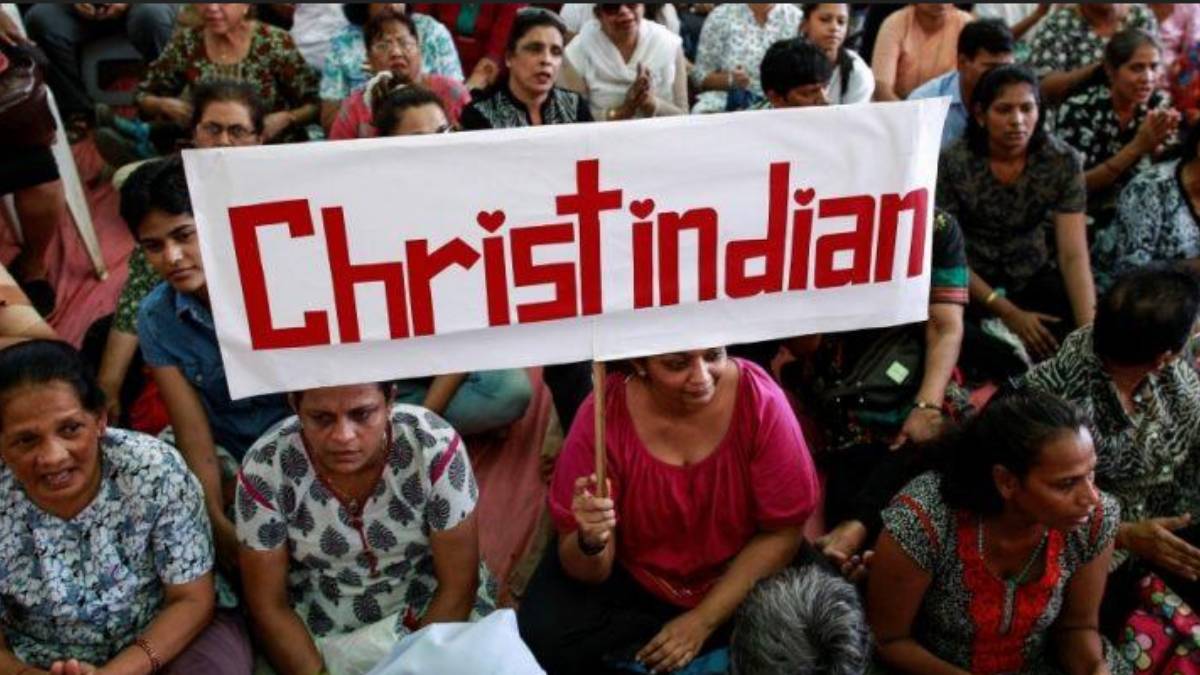 Christians rally in Vijayawada demanding an immediate end to attacks on Christians in Manipur 