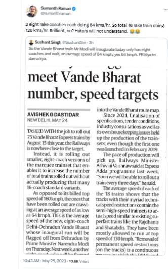  As Prime Minister Modi launched Uttarakhands Vande Bharat train service, its speed has come under criticism 