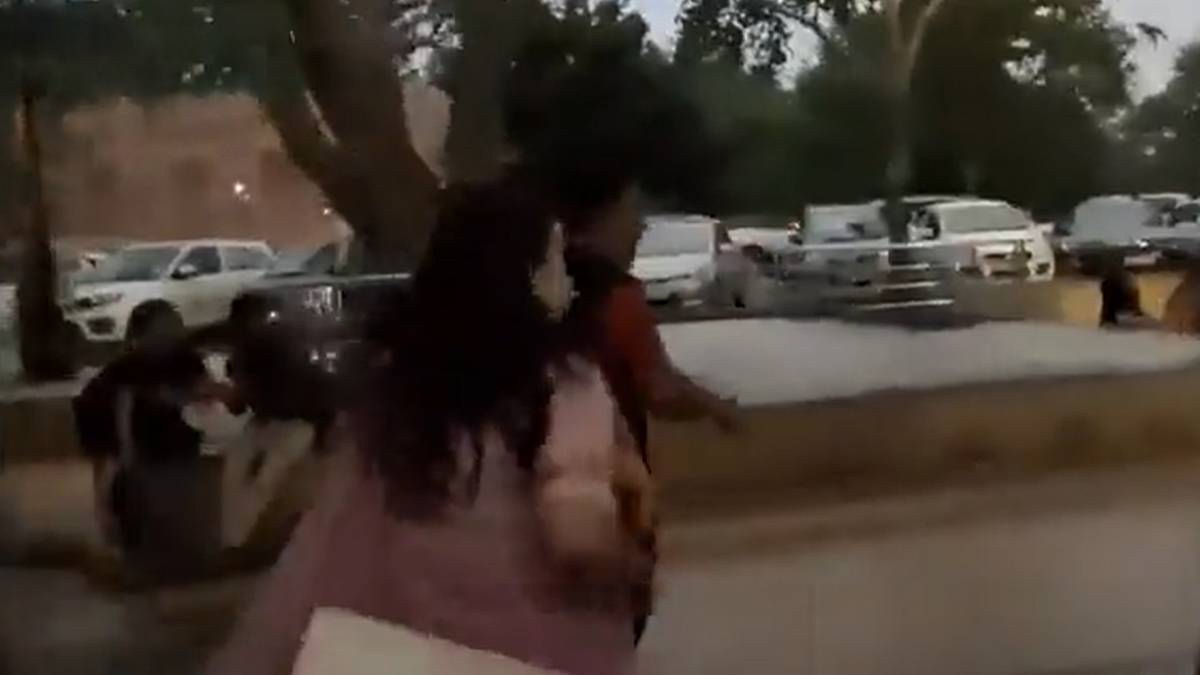  Union Minister Meenakshi Lekhi makes a run for it as rporters ask her about the Wrestlers protest