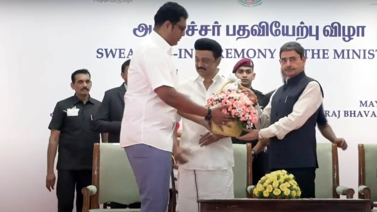 trb rajaa will be sworn in as the new minister today at rajbhavan 