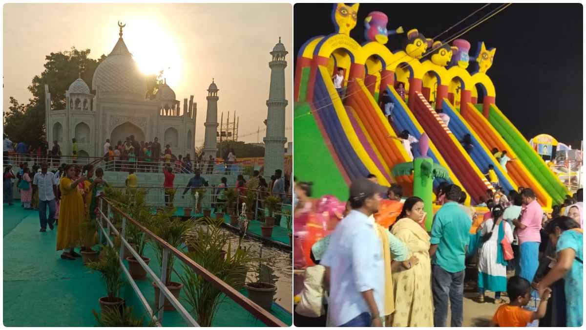Kodai Kondattam amusement park is installed in Chennai Maduravoyal bypass 