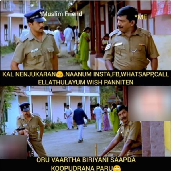 These are some jolly memes collections on bakrid celebrations and briyani.