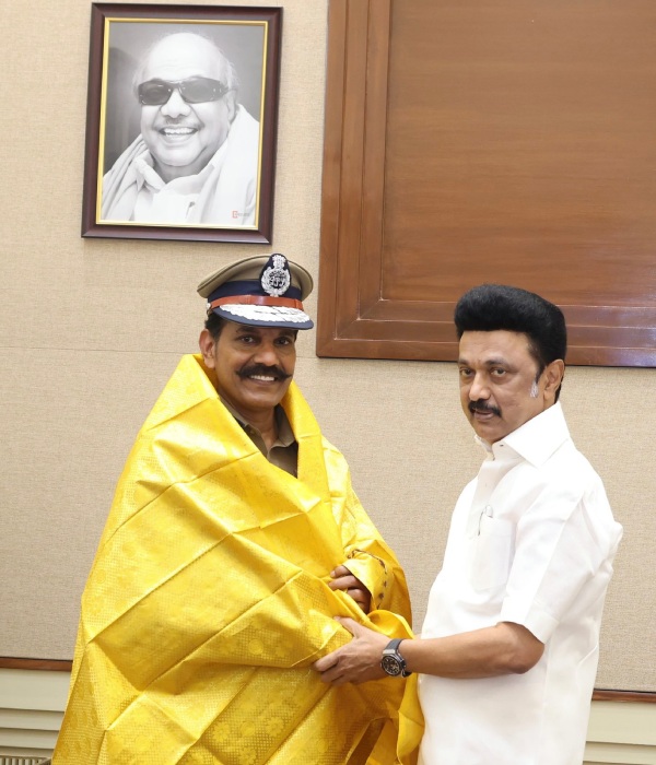 Stalin has written a congratulatory letter to Sylendra Babu who has retired from the post of DGP 