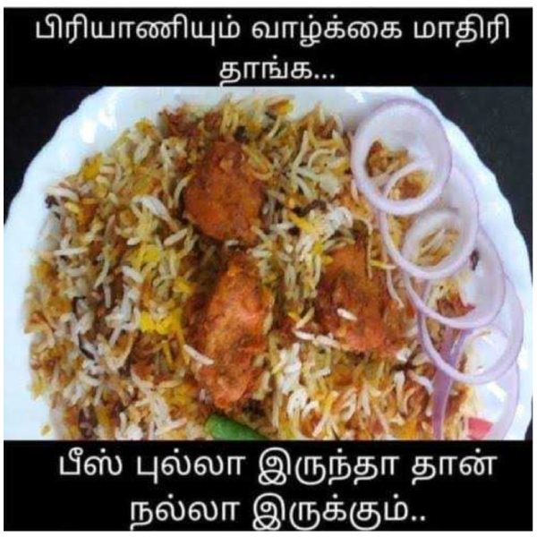 These are some jolly memes collections on bakrid celebrations and briyani.