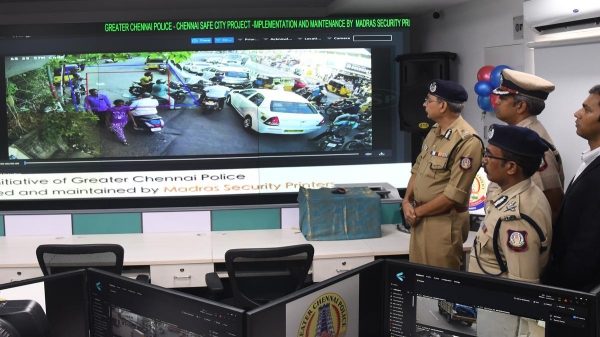 Greater Chennai Coporation police brings AI camers helps to check on the citizens 