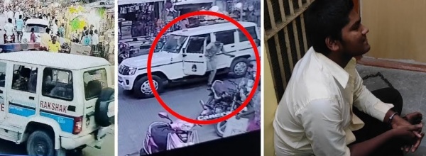 Tamil Nadu police chased away the youth who hijacked the police jeep in Andhra in cinematic style 