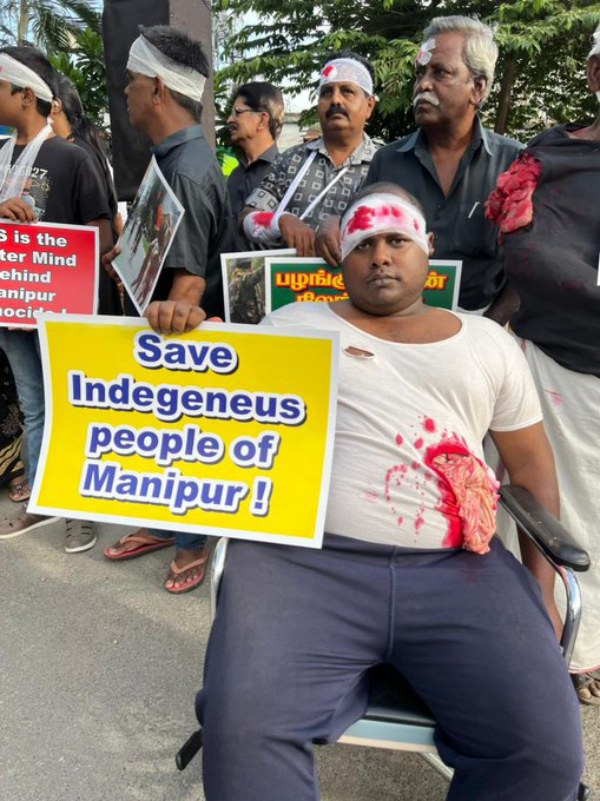 Manipur Violence: Periyar outfits protest against Union Govt