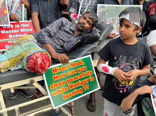 Manipur Violence: Periyar outfits protest against Union Govt