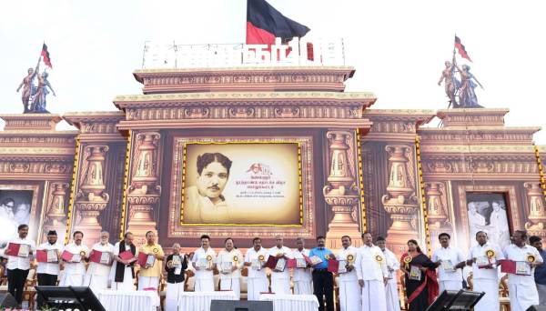 Minister Sekarbabu asked the alliance leaders not to speak for more than 10 minutes at the Karunanidhi centenary birthday public meeting. 