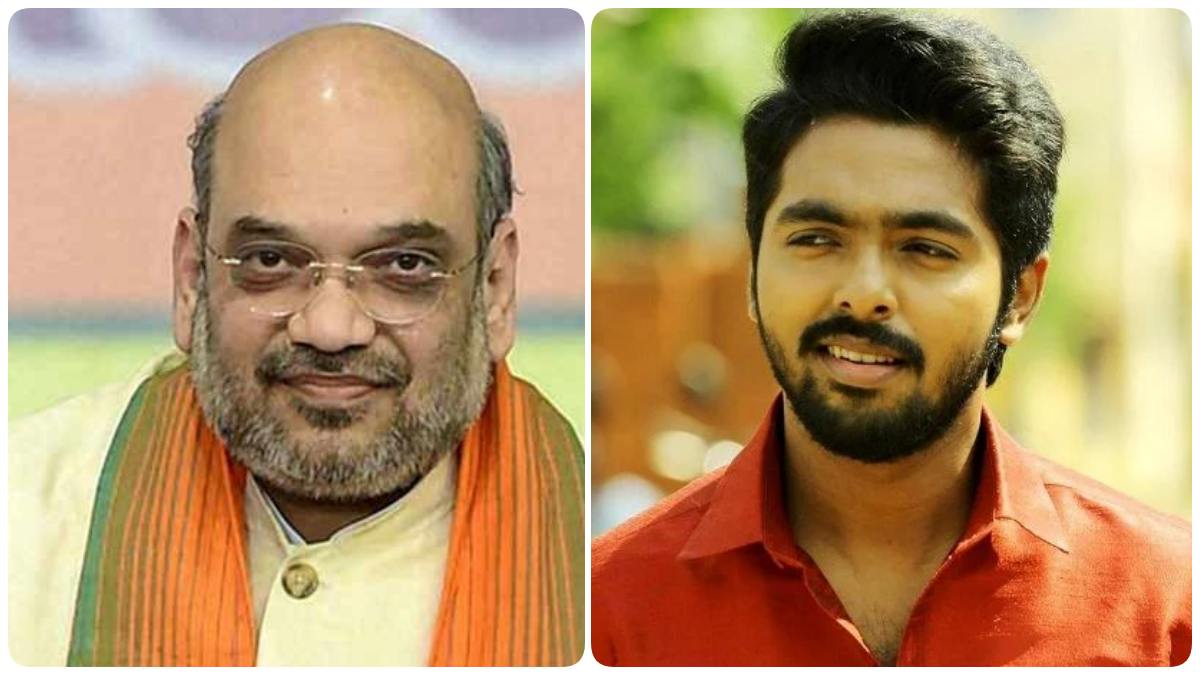 Actor and Music composer GV Prakash Kumar attend Amit shahs dinner in Chennai Actor and Music composer GV Prakash Kumar attend Amit shahs dinner in Chennai