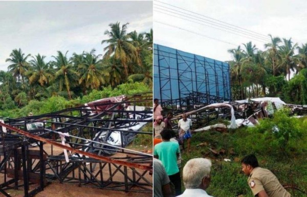 3 died after Advertisement banner fall in Coimbatore, Murder case file against 3 persons 